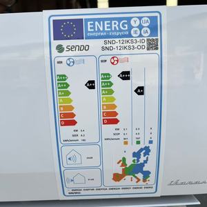 Mini chia 12000BTU 1.5HP 3.5kW <span class=keywords><strong>EU</strong></span> tiêu chuẩn R410A bơm nhiệt ba biến tần wifi thông minh điều hòa không khí với Google Vàng vây 220V - Product Image 3