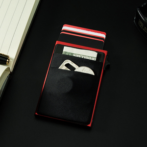 กระเป๋าสตางค์อะลูมิเนียม Casekey Slim พร้อมช่องใส่บัตรแบบยืดหยุ่นด้านหลัง ช่องใส่บัตรประชาชน บัตรเครดิต ขนาดเล็ก ป้องกัน RFID พร้อมช่องใส่บัตรแบบป๊อปอัพอัตโนมัติ - Product Image 3