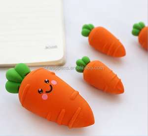 Hot 3d Vegetable Series Mini Carrot Shaped <b>Eraser</b> for Student - Product Image 3