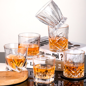 Jingyue10ozカスタムロゴダブル昔ながらのクリスタルガラスロックウイスキーテイスティンググラスウイスキーカクテルスコッチスピリット - Product Image 5