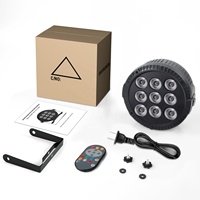 Projecteur PAR LED 9 ampoules U`King RGBW 4-en-1 à effets multiples avec télécommande pour mariages et événements