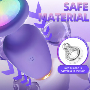 Vibrator Anal Plug Silikon Stimulasi Wanita 12 Frekuensi Lampu LED Terbaik Anal Plug Pemula untuk Wanita Mainan Seks Dewasa - Product Image 3