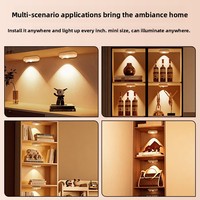 Lumière LED pour armoire, longue durée, rechargeable, sans fil, décorative, avec capteur de présence humaine, en acrylique, magnétique