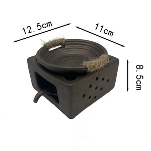 Prêt à expédier – Brûleur d'encens en céramique rétro en forme de <span class=keywords><strong>volcan</strong></span> pour Palo Santo et sauge - Product Image 4