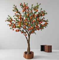 Kunstmatige granaatappelboom, levensechte fruitboom met rode vruchten voor villa, theesalon, hotel, winkelcentrum, boerderij, binnenplaats, landschapsdecoratie