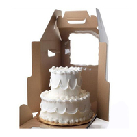 Boîtes à gâteaux de mariage personnalisées 14 pouces avec fenêtre transparente et poignée, finition mate et gaufrage, pliables et recyclables, en emballage en vrac