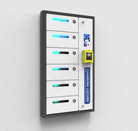 Y2 Power ZEN 6-Fach Outdoor-Wandladestation für Mobiltelefone mit Kreditkartenfunktion Optional für Werbedisplay