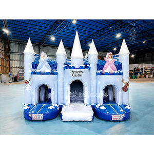 Castillo Inflable de Princesa <span class=keywords><strong>Frozen</strong></span> con Tobogán, de Grado Comercial, en PVC, para Niños, Alquiler para Fiestas, con Soplador - Product Image 2