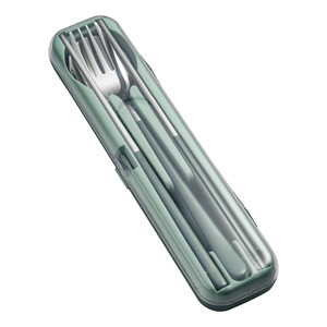 Stainless Steel Chopsticks Spoon Fork Set 3 Pieces Portable Cutlery Box Student Travel Utensils - Product Image 5