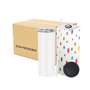 Vasos <span class=keywords><strong>de</strong></span> Acero Inoxidable 18/8 <span class=keywords><strong>de</strong></span> 15oz, 20oz y 30oz con Logotipo Personalizado, Botellas <span class=keywords><strong>de</strong></span> Agua Blancas para Sublimación, Vaso Térmico con Tapa y Pajita - Product Image 1