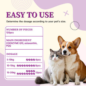 טבליות תוספי בריאות לחיות מחמד לכלבים וחתולים כדי לספק תמיכה בקרדיו קואנזים Q10, astaxanthin, pqq ב oem & odm - Product Image 3