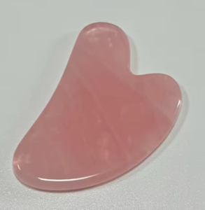 Outils de massage pour le soin de la peau avec des pierres naturelles, Gua Sha facial en quartz rose et jade - Product Image 2