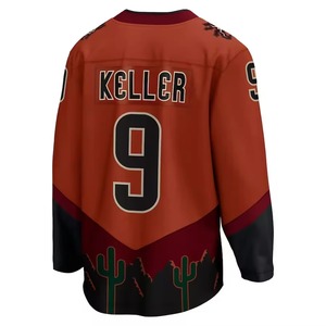 Maillots de hockey sur glace pour hommes adultes en polyester durable 280g, personnalisés OEM, design de Noël rouge, sublimés et brodés, vêtements d'équipe - Product Image 5
