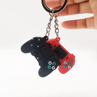 Porte-clés mignon en PVC en forme de manette de jeu 3D, accessoires de voiture, sac à bijoux