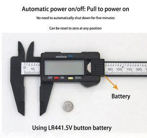 Alta precisione in plastica in fibra di carbonio di dimensioni digitale 150mm pollice elettrico in acciaio inox scorrevole calibro Vernier elettronico - Product Image 6
