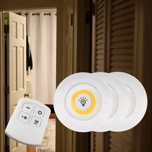 2024ホットな新しい調光可能なnachtlicht子供用常夜灯ワイヤレス貼り付け可能なキャビネットLEDライトリモコン付き