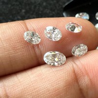 Diamantes Melee CVD HPHT Cultivados en Laboratorio, Forma Ovalada, Corte Excelente, Color VVS E, Perforados con Láser, 1 Quilate MOQ, Marca Excellent Jewels