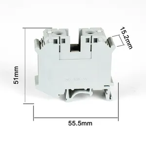 Chfrpu fabricante uk35n din parafuso terminal juk35n, conector de fio modular combinado 4-35mm2 uik35