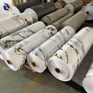 Film PVC aspect <span class=keywords><strong>pierre</strong></span> qualité hôtelière de luxe 0,12 mm en stock pour panneau mural, laminage plat, entretien facile, direct usine - Product Image 1