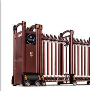 folding portão de aço inoxidável Suppliers-Portão de segurança dobrável de aço inoxidável, portão retrátil de aço inoxidável automático de 304 e 316