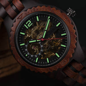 Nuovo Popolare Orologio Automatico di Lusso in Legno da Uomo e Orologio Meccanico da <span class=keywords><strong>Donna</strong></span> - Product Image 6