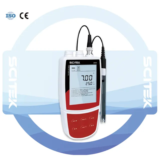 SCITEK tragbarer pH-Meter -2,00 bis 20,00 pH pH-Meter mit ORP-Temperatur-Test