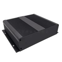 Boîtier électronique en aluminium noir sur mesure, boîtier de commande électrique, boîtier en aluminium extrudé pour carte de circuit imprimé