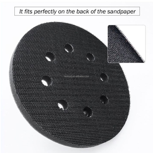 Tampon de ponçage noir de 5 pouces à 8 trous, sans poussière, avec support auto-agrippant, accessoires de ponçage pour polissage automobile - Product Image 4