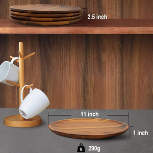 OT ALE et de 4 Round OOD ates caccacia OOD interior Lates lo esessert nnack - Product Image 2