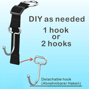 Gancho colgante para reposacabezas trasero de asiento de coche de acero inoxidable ajustable duradero de 2 piezas para almacenamiento de bolsas de billetera - Product Image 3