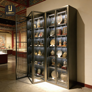 Vitrine de musée personnalisée avec système d'éclairage LED à fibre optique émettant des rayonnements ultraviolets et infrarouges nuls - Product Image 1