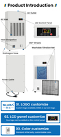 Nouveau déshumidificateur industriel 240L/D OEM/ODM disponible, 220V, portable sur roues, usage commercial, pour multiples scénarios humides