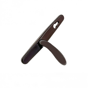 Poignée de porte coulissante en aluminium noir réglable de haute qualité avec plaque de verrouillage de confidentialité en <span class=keywords><strong>PVC</strong></span> étanche et longue poignée à trou de serrure - Product Image 4