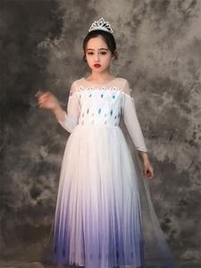 Disfraz de Elsa en Oferta, Disfraz de la Reina de las Nieves Blanca de <span class=keywords><strong>Frozen</strong></span> de Disney para Niños, para Fiestas de Halloween y Navidad - Product Image 5