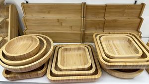 Ciotola per Insalata in Bambù Naturale Ecologica, Leggera e Non Tossica, Design Tradizionale per Uso Domestico e Catering Commerciale - Product Image 5