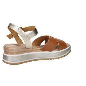 Sandalo con Zeppa da Donna in Pelle 19246-E5 Stile Platform per l'Estate - Product Image 5