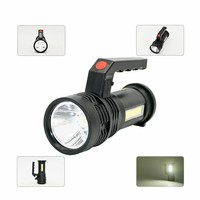 Lampe de poche LED haute puissance, torche étanche rechargeable, lumière latérale, lampe de poche portable, lampe de camping et de randonnée