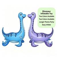 Nouveaux Ballons en Aluminium 4D Plesiosaurus Gonflables Thème Forêt Dinosaure pour Décoration de Fête d'Anniversaire Enfants Intérieur Extérieur