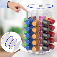 Organisateur de table de comptoir en acrylique blanc, support rotatif pour bijoux en acrylique