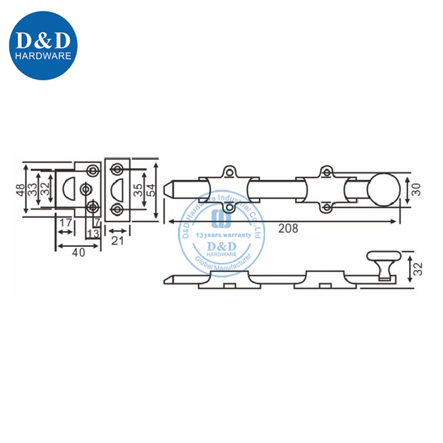 brass cremone door bolt