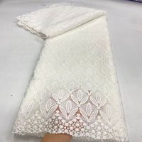 Nouvelle dentelle guipure africaine soluble dans l'eau, style ajouré, tissu brodé pour robe de mariée