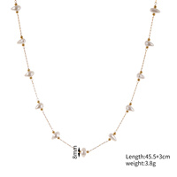 Collier de perles baroques forme irrégulière Triangle cylindre coquille haricot rond perlé tambour acier inoxydable collier fin pour les femmes