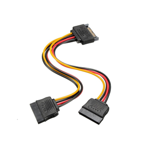 SATA 15 针公头转 2 SATA 15 针母头 15 针电源线 HDD Y 型分线器通用连接器适配器 - Product Image 1