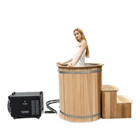 Smartmak Nordic Cold Plunge Modern Barrel Cold Plunge avec refroidisseur en option