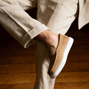 High End Genuine Leather Cowhide Suede Loafers <b>Shoe</b> Boat <b>Shoes</b> for <b>Men</b> Casuals Big Size Italy Brand - Product Image 4