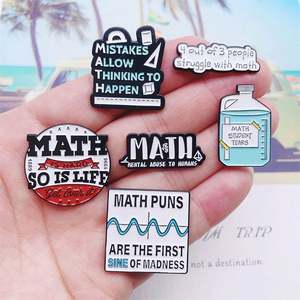 Broche Personalizado con Fórmula Química Molecular, Botella de Experimento Científico, Instrumento, Alfabeto Geométrico, Insignia Metálica, Pin Esmaltado - Product Image 2