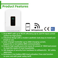 Système d'énergie solaire tout-en-un SHENHAUR pour balcon 5Kw 8Kw 10Kw 12Kw 16Kw 20Kw 30Kw, kit complet de système d'énergie solaire hybride