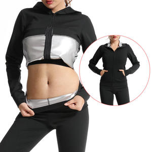 Combinaison de sudation de haute qualité pour femmes grandes tailles, à manches longues, pour la perte de poids et le fitness à domicile, vente en gros - Product Image 2