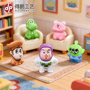 ฟิกเกอร์เรซิ่นรูปการ์ตูนสัตว์น่ารักสไตล์ Q รุ่น Dp ของตกแต่งบ้านขนาดจิ๋ว ของขวัญงานฝีมือ - Product Image 1