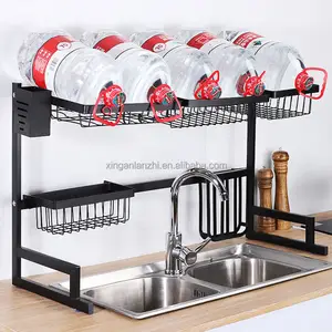 Kitchen Kitchenware Tableware utensil dish plate drainer Drying drain Storage Holder rack modern over the sink for sink corner